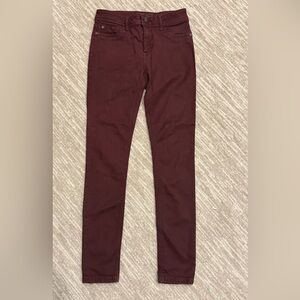 DL 1961 Florence Instasculpt Skinny Jeans in Burgundy - Sz 27